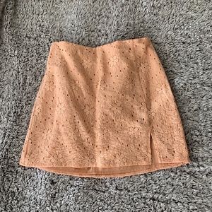 Altar’d State Orange Floral Mini Skirt